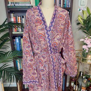 Simrane Paris Robe Kimono Court One Size Jeanne Damas Anokhi Paisley